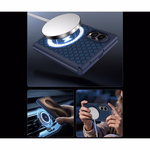 Benks Magnetic Armor Grid Pro Grand Combo -suojakuori Samsung Galaxy Z Fold 8:lle, sininen (C.K.FL.SA.BE.C060)