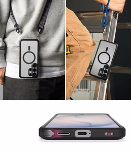 Ringke Fusion Bold Magnetic MagSafe Suojakuori Samsung Galaxy S26 Ultra:lle kirkas musta