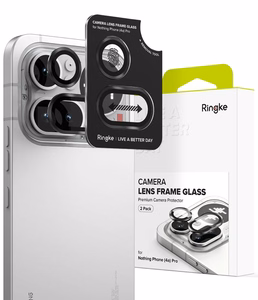 Ringke Camera Frame Protector -kamerakehyksen suoja, 2 kpl:n pakkaus, Nothing Phone 4A Pro -mallille, musta