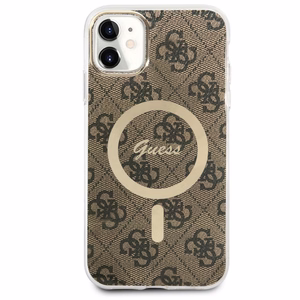 Guess GUHMN61H4STW iPhone 11 6.1" ruskea/ruskea hardcase 4G MagSafe