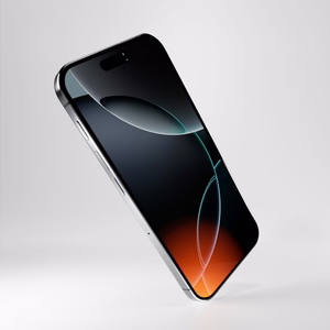Puro Flexible Glass D3O Hybridilasi mustalla kehyksellä iPhone 16 Pro:lle