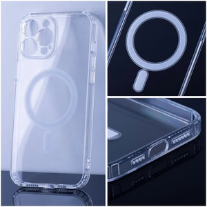 Suojakuori Samsung S25:lle Clear Mag Cover (STR) yhteensopiva MagSafen kanssa läpinäkyvä