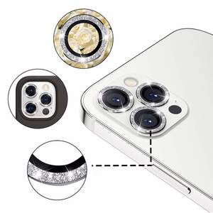 Tempered Glass HARD DIAMOND for camera (LENS) for Iphone 14/14 Plus/16e silver (lens 2 pieces)
