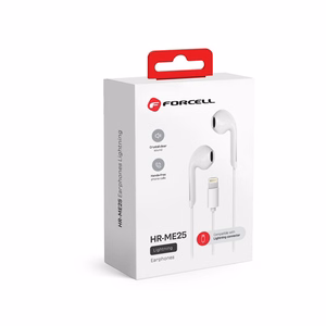 Handsfree Forcell (HR-ME25) lightning valkoinen