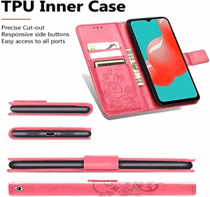 Case Flower Book Samsung A356 A35 5G rose-red