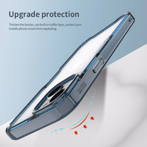 Nillkin Nature Pro TPU Suojakuori iPhone 15 Plus:lle läpinäkyvä sininen