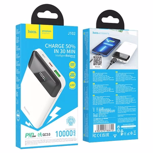 Varavirtalähde (f) Hoco 10000 mAh QC3.0 PD 3A 20W J102 valkoinen