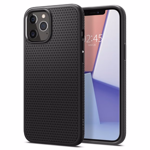 Spigen Liquid Air -kotelo iPhone 12 / iPhone 12 Pro - Matta musta