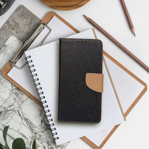 Flip-suojakuori Samsung A37:lle Fancy Book musta / kultainen