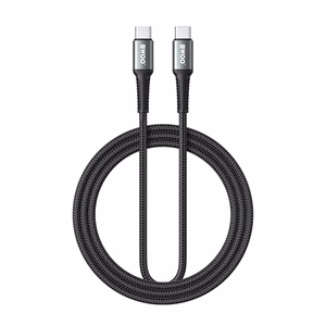 BWOO punottu kaapeli USB-C - USB-C 2m 60W musta