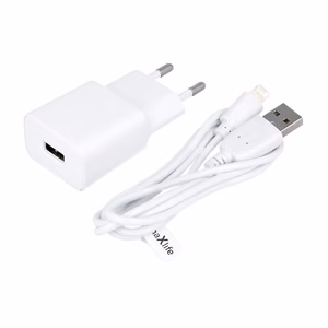 Maxlife MXTC-01 laturi 1x USB 2.1A valkoinen + Lightning-kaapeli