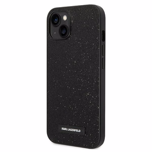 Karl Lagerfeld KLHCP14MG2ELK iPhone 14 Plus 6.7 "kovakotelo musta / musta Glitter Plaque Logo