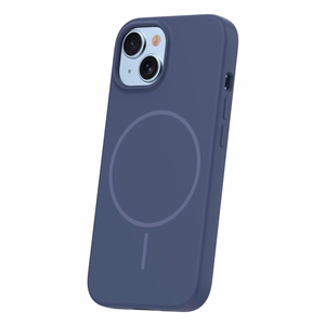 Silicone Thin Mag case for iPhone 15 6,1" dark blue