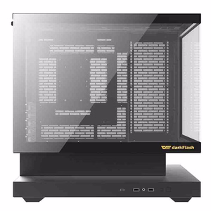 Darkflash F1 computer case (Black) + 6 ARGB fans