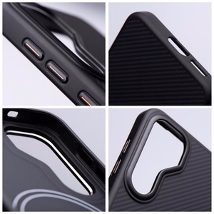 Suojakuori Samsung S26:lle Carbon Elite Mag Cover MagSafe-yhteensopiva musta