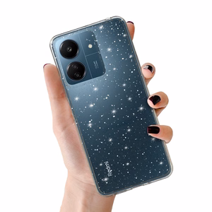 Crystal Glitter Suojakuori Xiaomi Redmi 13C:lle - hopeinen