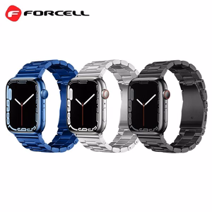 Hihna Apple Watch:lle Forcell F-Design FA10 teräslukko 42 / 44 / 45 / 49 mm sininen