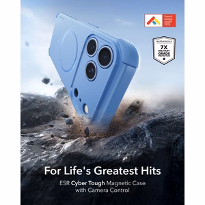 ESR Cyber Tough MagSafe suojakuori malleille iPhone 18 Pro Max / 17 Pro Max, vaaleansininen