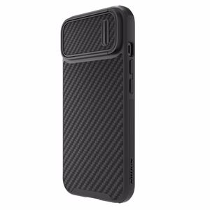 Nillkin Synthetic Fiber S Case iPhone 14 kotelo kamerasuojalla, musta