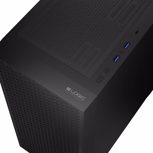 Logic Dart Pro Solid MIDI – Midi Tower computer case with USB-C, black (AT-DART-PRO-SOLI-10)
