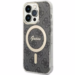 Guess Suojakuori iPhone 15 Pro 6,1 GUHMP15LH4STK musta HC MAGSAFE IML 4G B