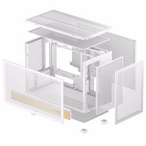 DeepCool CH260 Wood – computer case with wood trim, white