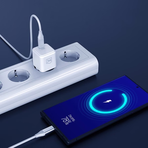 3mk Hyper Charger PD GaN 25W Wall Charger with USB-C Cable - White