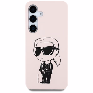 Karl Lagerfeld Silikoninen Graffiti Ikonik Printed Logo MagSafe Suojakuori Samsung Galaxy S25 Vaaleanpunainen