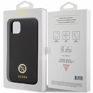 Guess GUHCN614DGPK Suojakuori iPhone 11 / Xr:lle - musta Silikoninen Logo Strass 4G