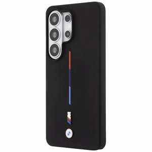 BMW M Silicone Tricolor Line MagSafe -suojakuori Samsung Galaxy S26 Ultralle, musta
