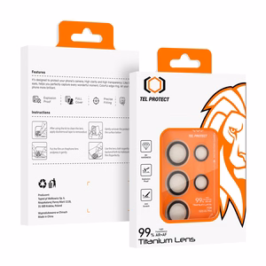 Karkaistu lasi Tel Protect Titanium Lens 99% AR kameralle Samsung Galaxy S26 Ultra:lle läpinäkyvä (linssi 5 kpl)