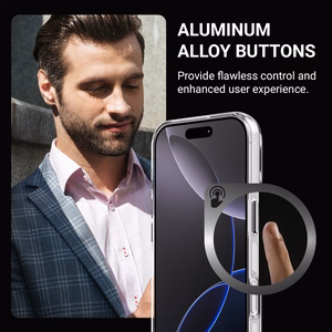 Crong Clear MAG Pro MagSafe suojakuori iPhone 15 Pro -laitteelle, läpinäkyvä