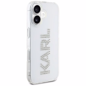 Karl Lagerfeld IML Rhinestones Logo iPhone 16 Suojakuori - Läpinäkyvä