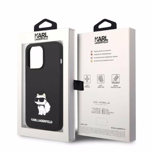 Karl Lagerfeld Silicone Choupette suojakuori iPhone 14 Pro Max:lle - musta