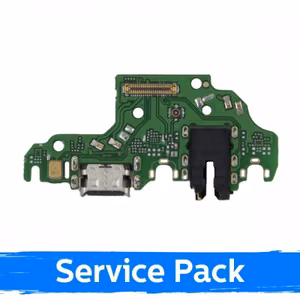Lataausportti yhteensopiva Huawei P40 Lite flexillä / hopeinen (Service Pack)