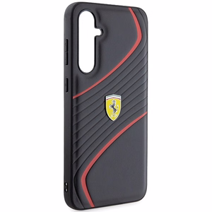 Ferrari Twist Metal Logo suojakuori Samsung Galaxy S23 FE:lle - musta