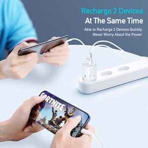 Dux Ducis C80 Super Si seinälaturi - USB + Type-C - PD 30W QC 3.0 18W 3A valkoinen