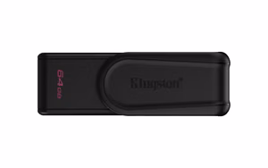 Kingston USB-tikku 64GB kannettava USB 3.2 Gen 1 DataTraveler Exodia S (musta/musta)
