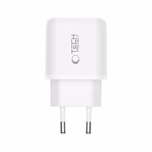 Tech-Protect NCA20 PD 20W QC3.0 USB-A / USB-C Seinälaturi - Valkoinen