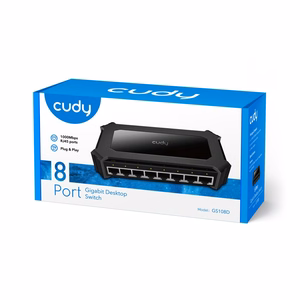 Cudy GS108D network switch Unmanaged Gigabit Ethernet (10/100/1000) Black