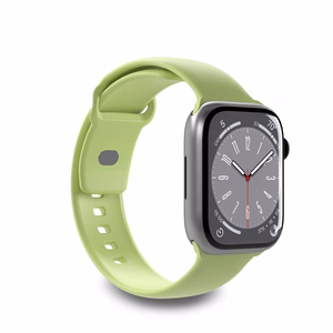 Puro ICON joustava ranneke Apple Watch 38 / 40 / 41 / 42 mm -kellolle, koot S/M ja M/L, Matcha Green -värinen