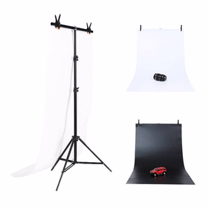 Valokuvausstudion taustatuki Puluz 70x200cm + taustat 2 kpl DCA0976