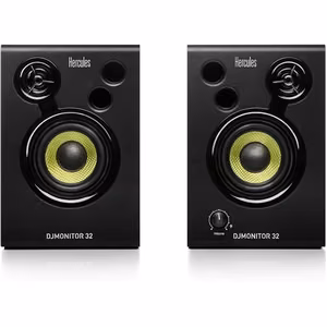 Hercules DJMonitor 32 4780885 – aktiivinen 3 tuuman DJ-monitorikaiutinpari, 30 W RMS, musta
