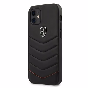 Ferrari FEHQUHCP12SBK iPhone 12 mini 5.4" musta/musta kovakotelo Off Track Quilted