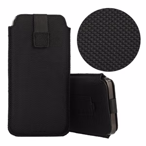 HIT Pussisuojakuori koko XL Iphone 15/15 Pro/Iphone 16/16 Pro/Samsung S24/S24 Plus/S25/S25 Plus/A53/A55 5G:lle - design 2 musta