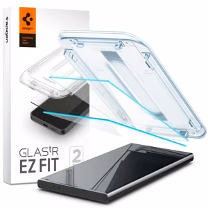 Spigen Glas.tR EZ Fit karkaistu suojalasi Samsung Galaxy S24 Ultra -puhelimelle, 2 kpl