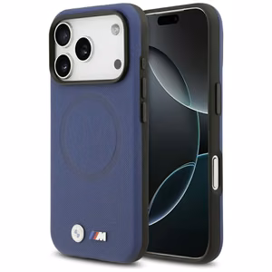 BMW M FW Metal Logo MagSafe Suojakuori iPhone 17 Pro:lle - laivastonsininen