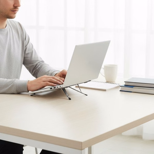 Pöytäteline kannettavalle tietokoneelle ja tabletille taitettava Forcell F-Grip Fold Stand X Pro harmaa