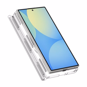 Spigen AirSkin Zero MagFit suojakuori Samsung Galaxy Z Fold8 Ultra -puhelimelle – läpinäkyvä ja valkoinen