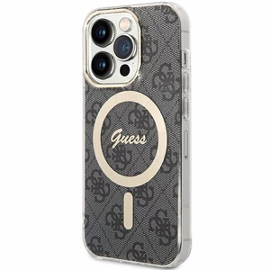 Guess Suojakuori iPhone 15 Pro 6,1 GUHMP15LH4STK musta HC MAGSAFE IML 4G B